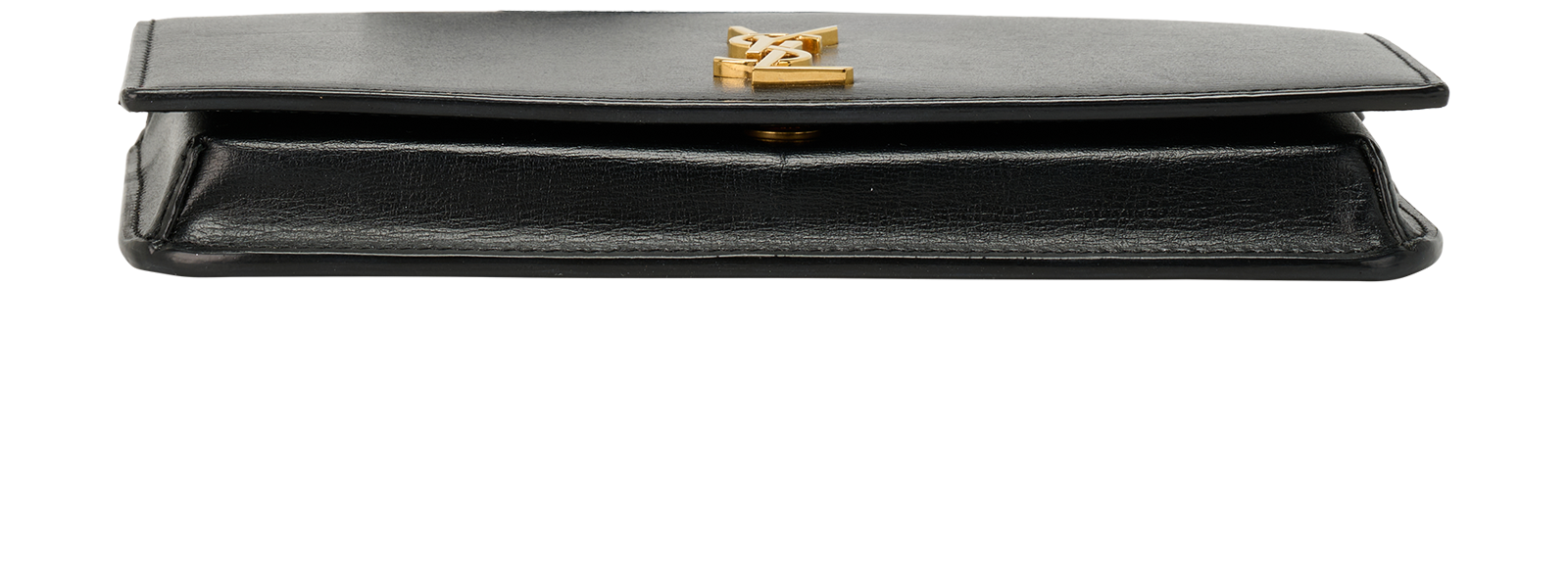 Saint Laurent Cassandre Phone Holder, &pound;395, Accessories, Black, Leather, Top view